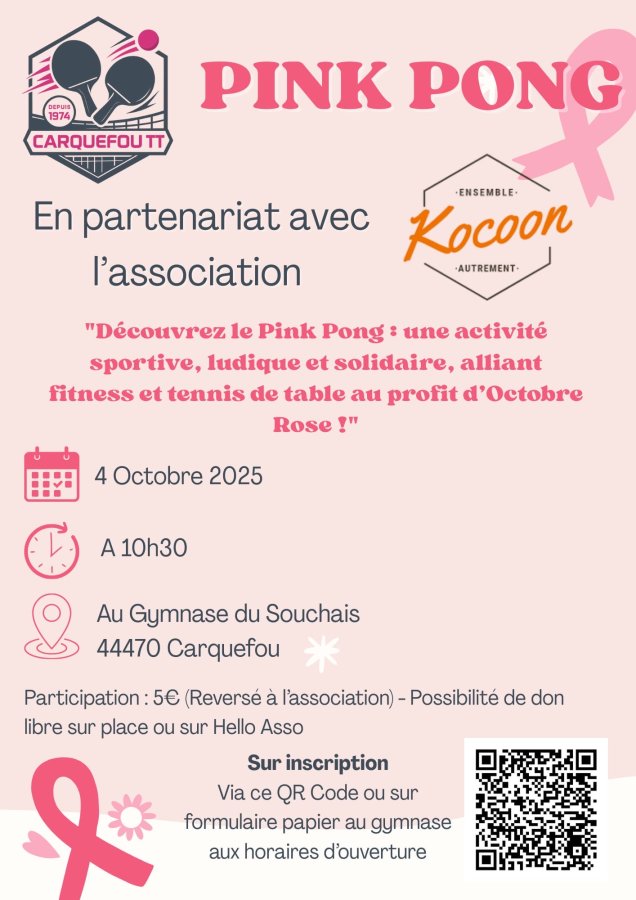 🎀 Pink Pong - Octobre Rose